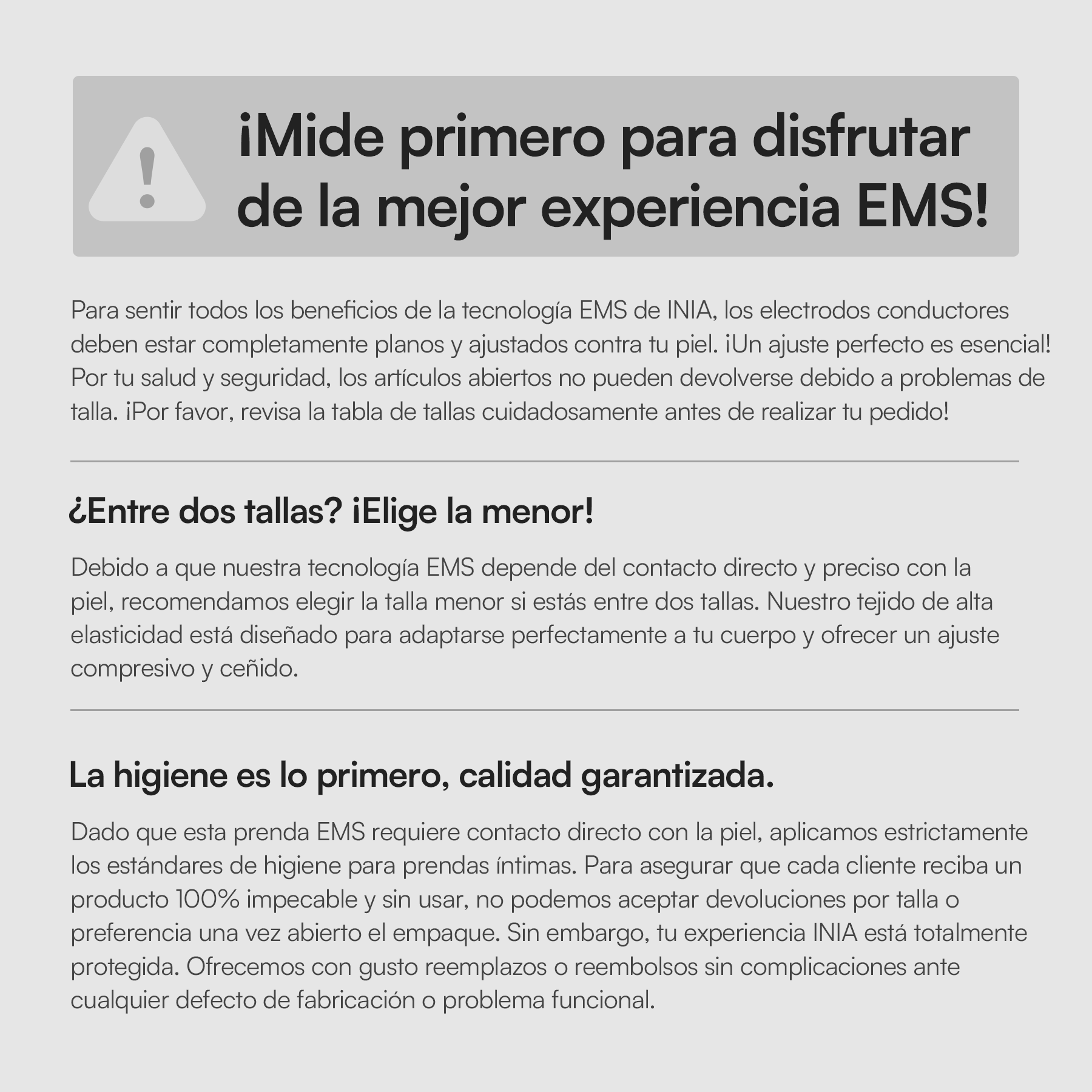 INIA CURVIFY Shorts de Tonificación EMS