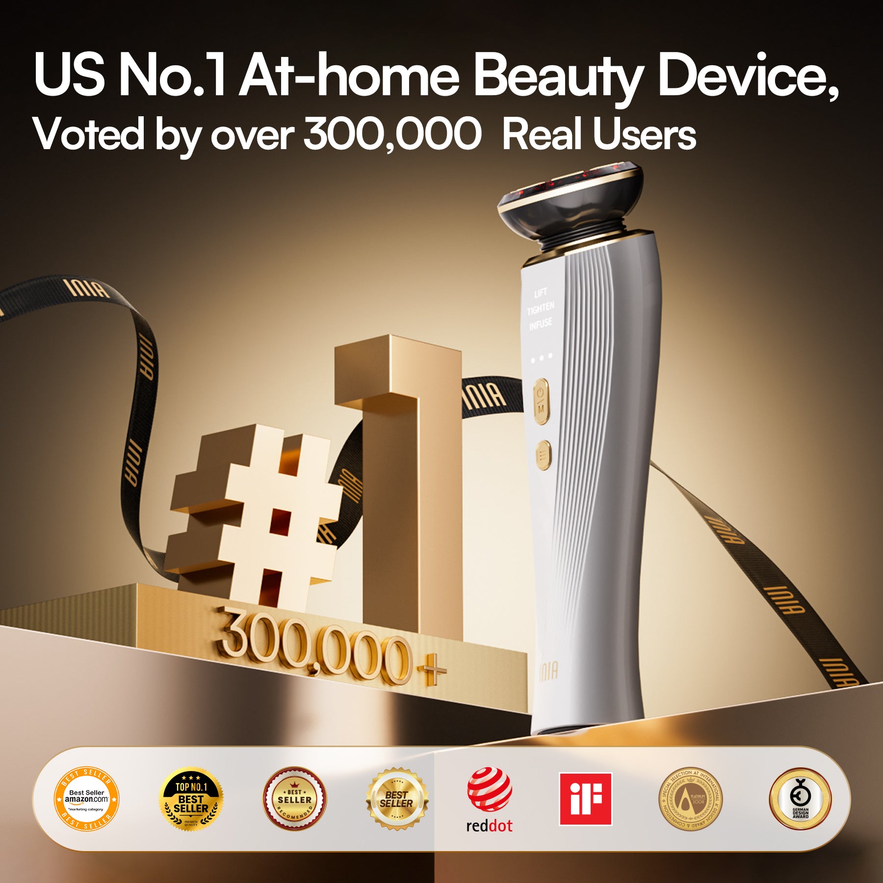 INIA FLARE Microcurrent Facial Device