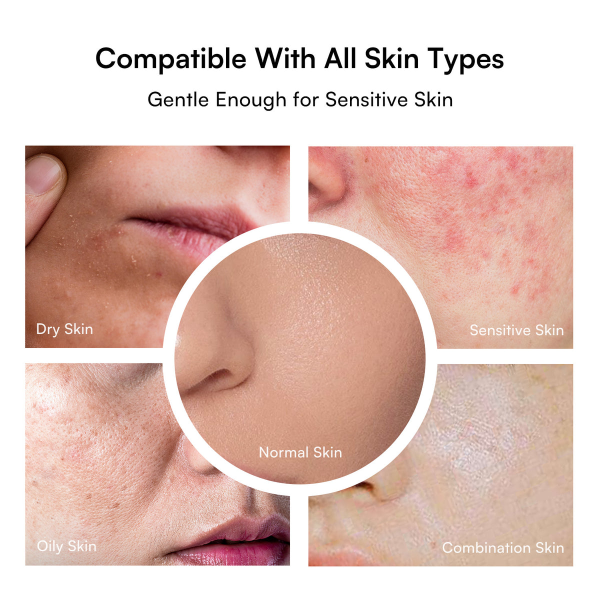 INIA skincare for all skin types: dry, oily, normal, sensitive, and combination. Gentle.
