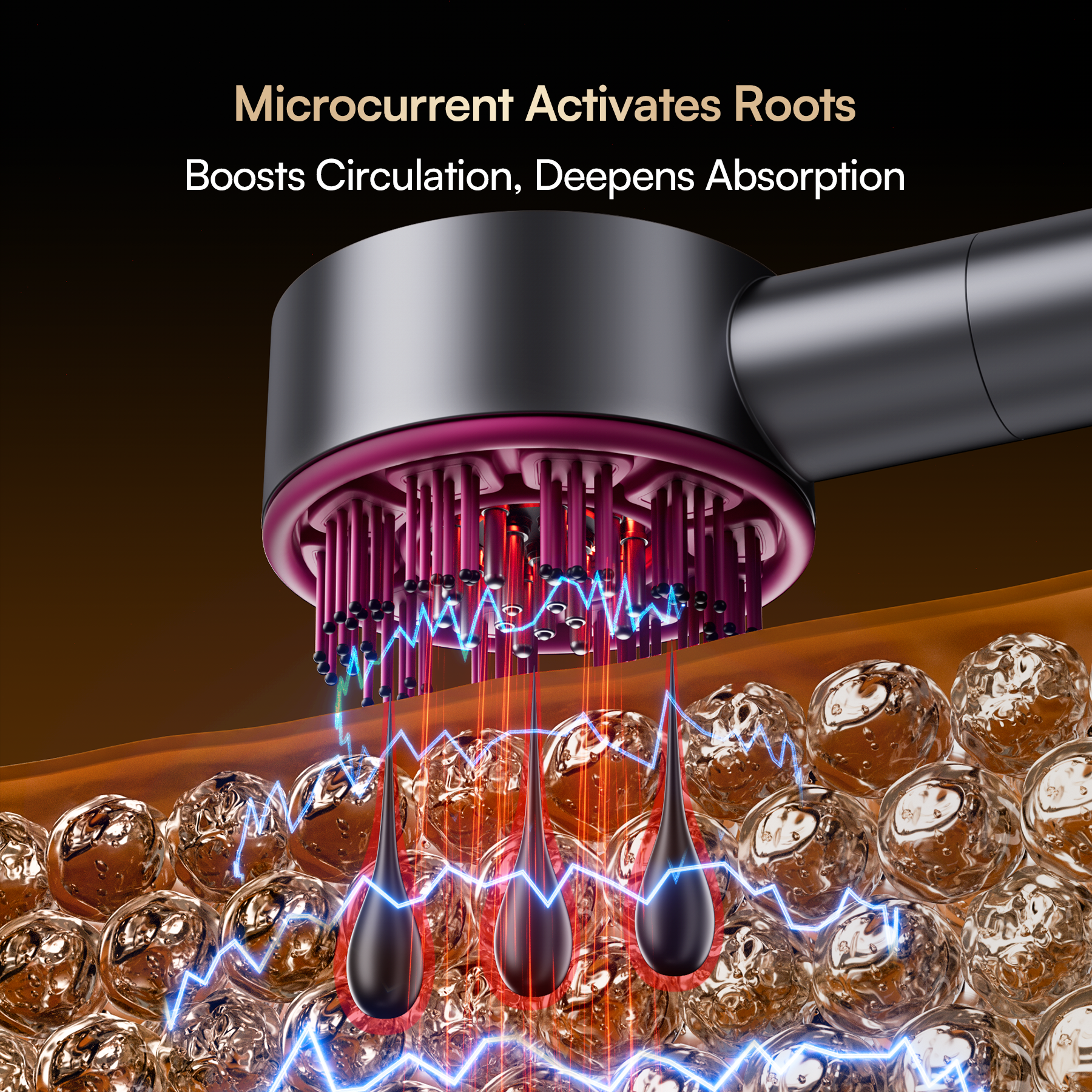INIA VIBRA device: Microcurrent hair treatment for improved scalp circulation and health