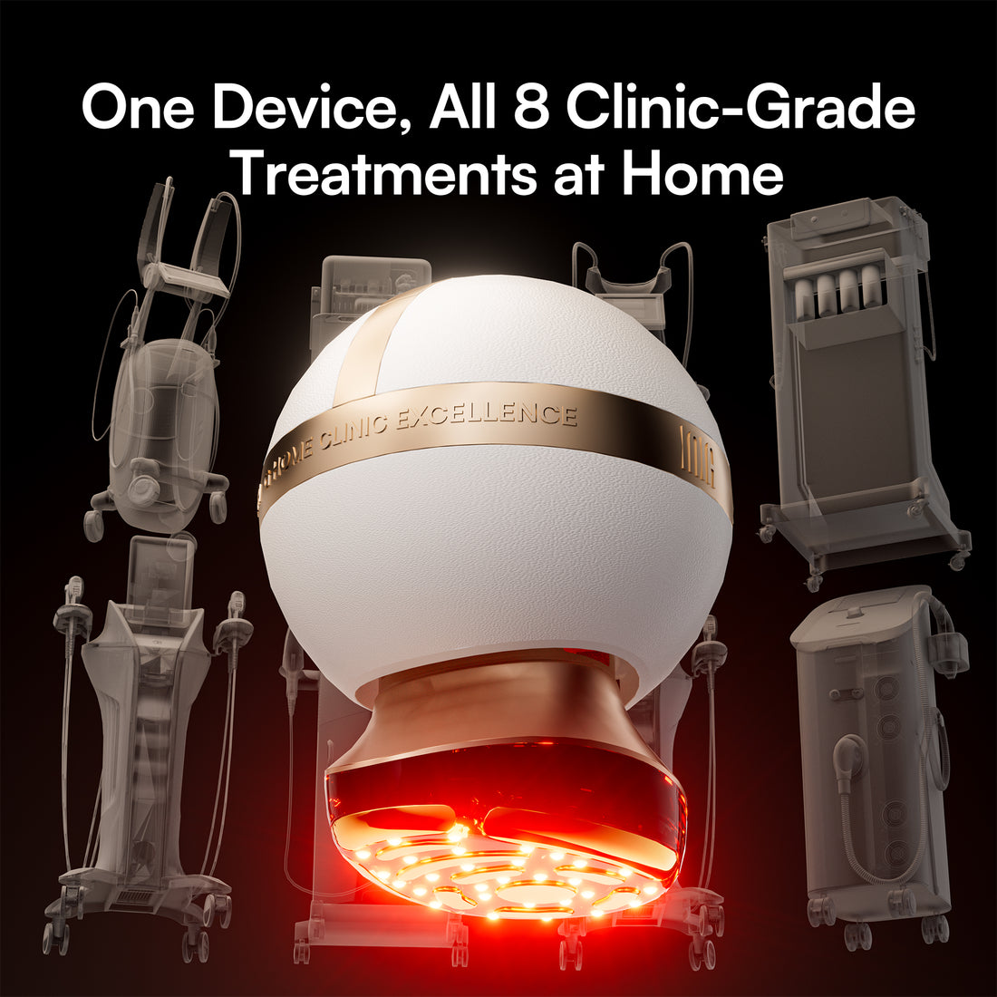 INIA SPHERA At-Home Clinical-Grade RF, EMS & LED Rejuvenation Device