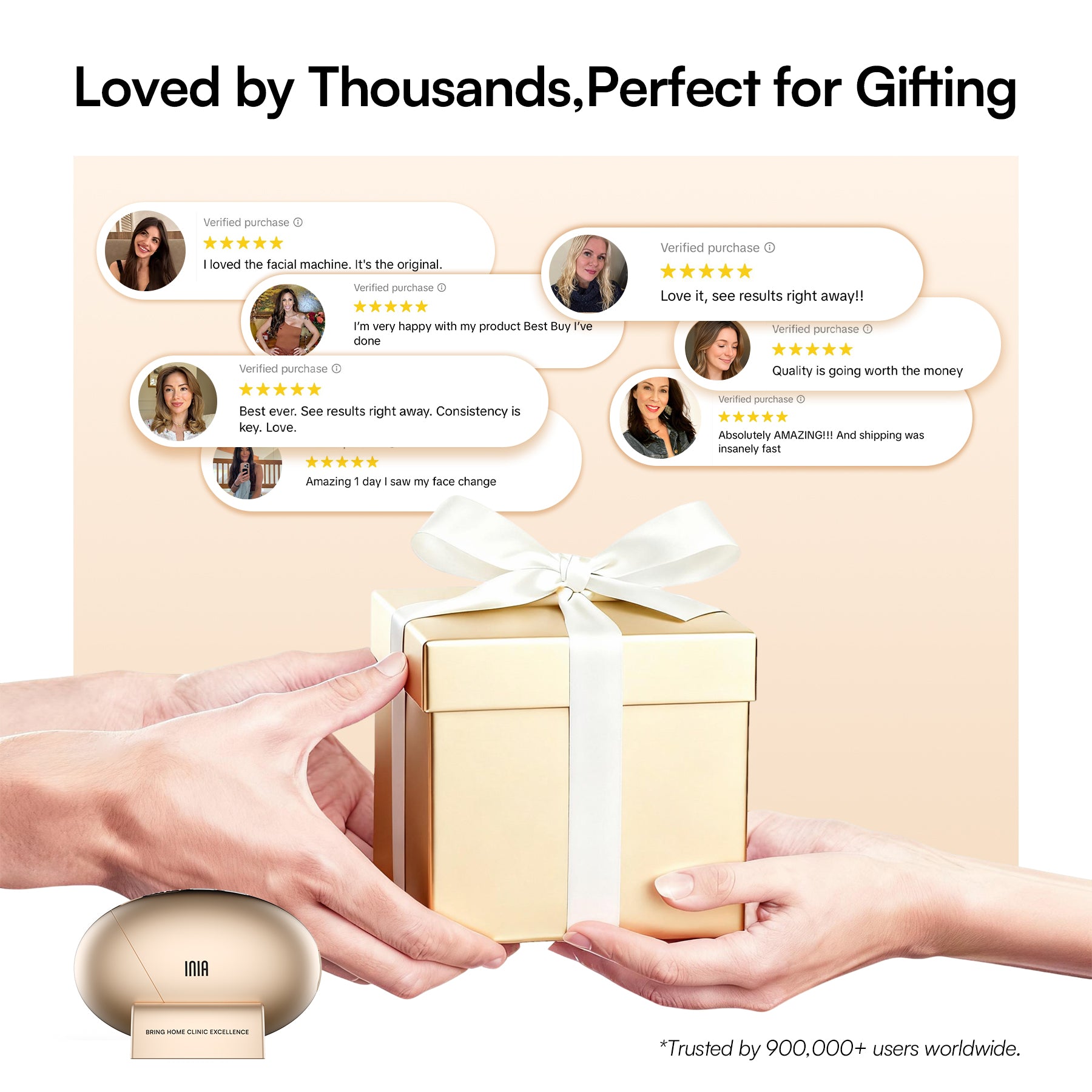 INIA GLACE 7-in-1 Microcurrent Gua Sha Facial Device