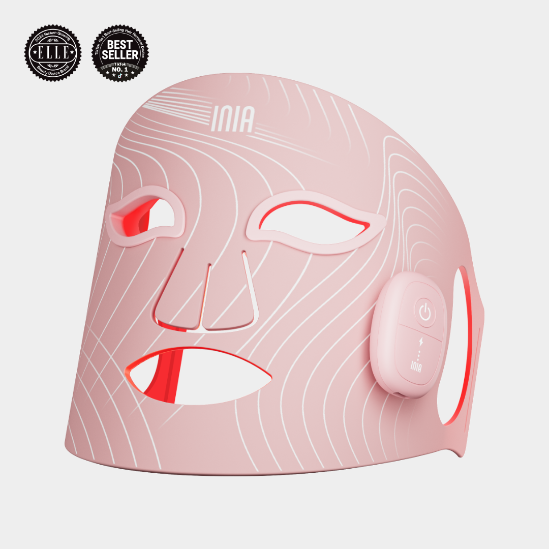 INIA GLOW Wireless Red Light Therapy Mask: Wireless device for skincare, wrinkle reduction, and skin clarity