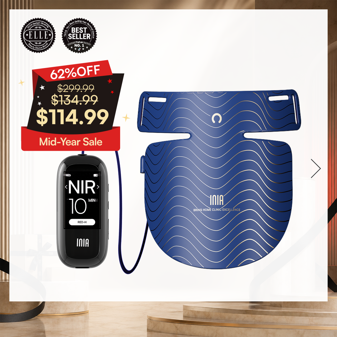 INIA GLOW Neck & Chest Red Light Therapy
