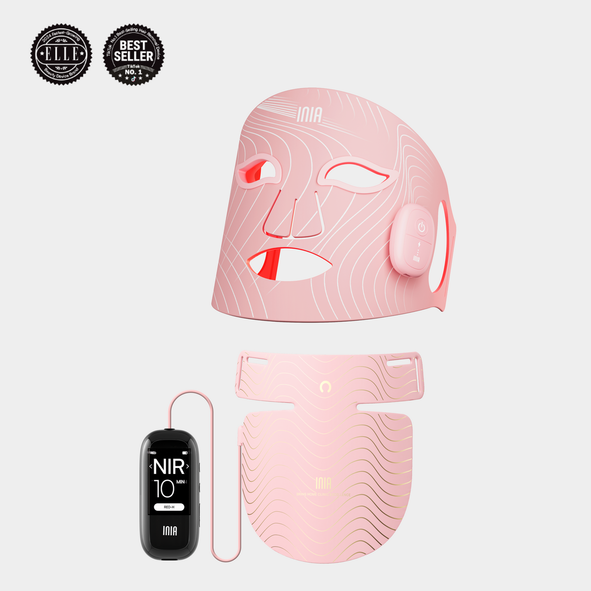 INIA GLOW Wireless Red Light Therapy Mask