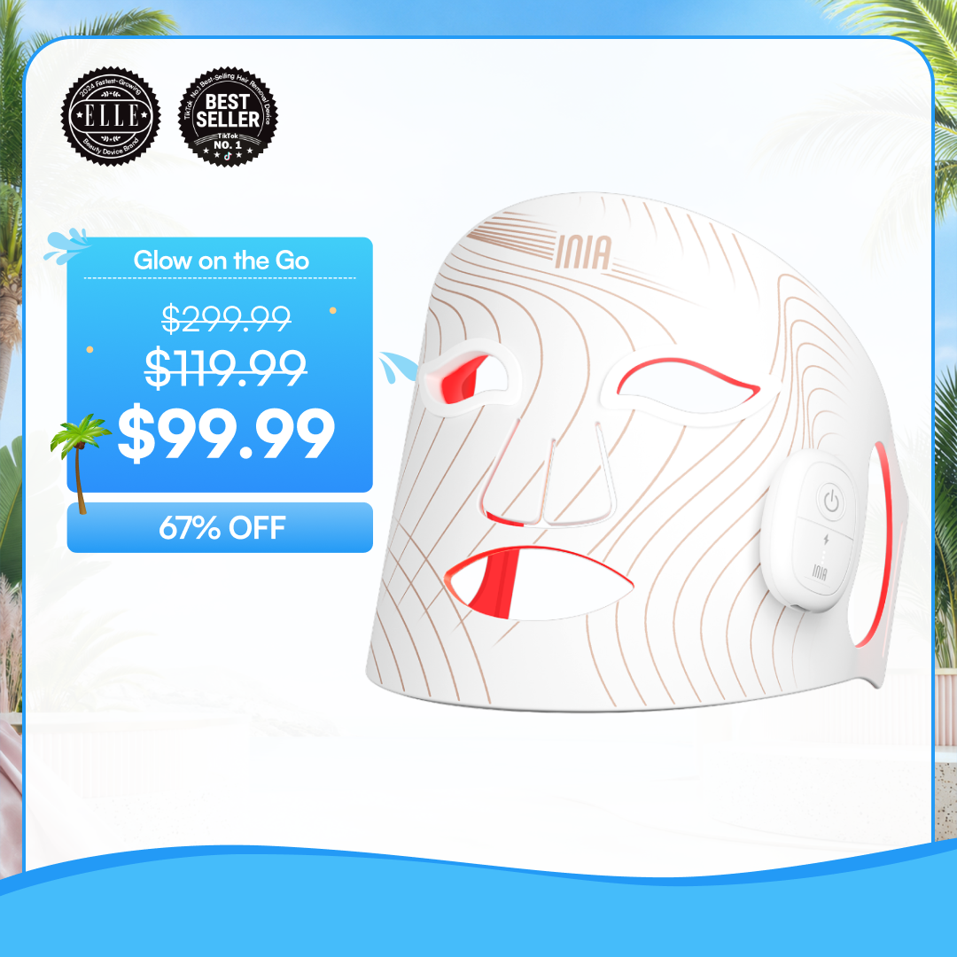 INIA GLOW Wireless Red Light Therapy Mask