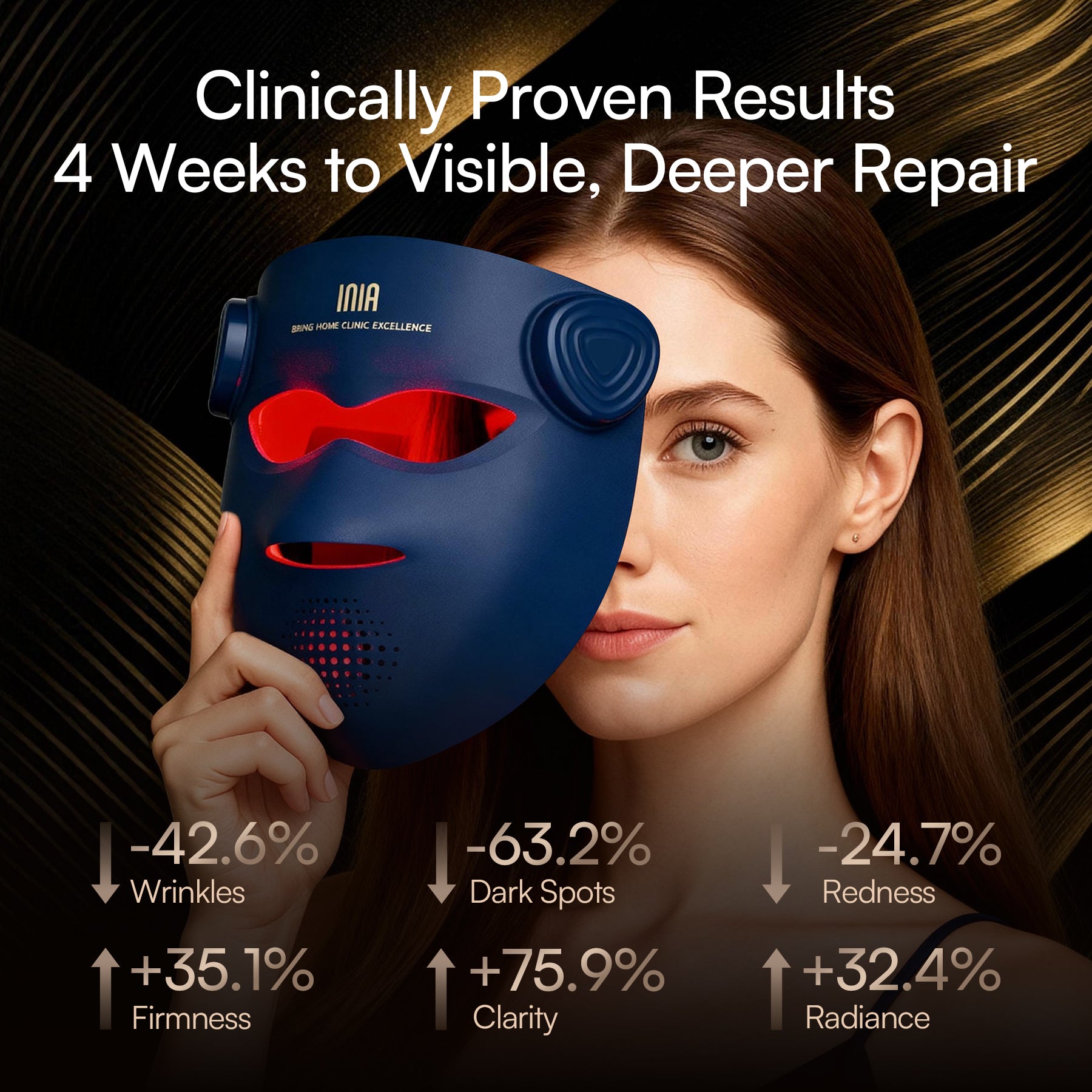 INIA GLOW 4D 940nm Dual NIR Wireless LED Mask
