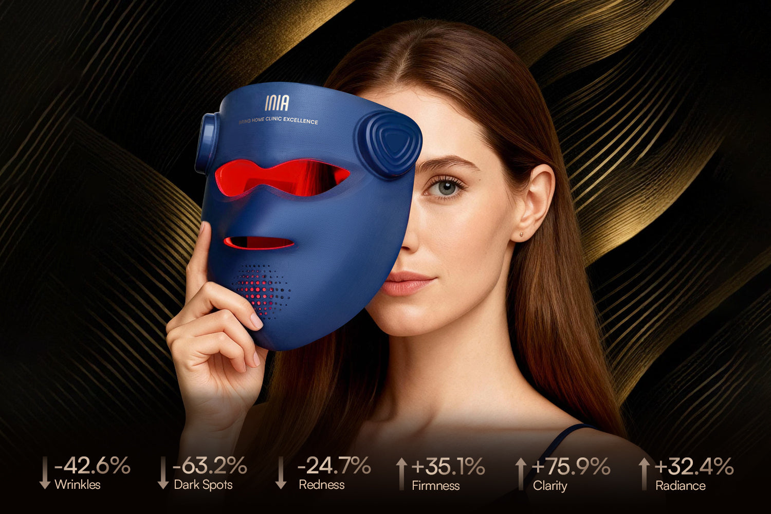 INIA GLOW 4D red light therapy mask