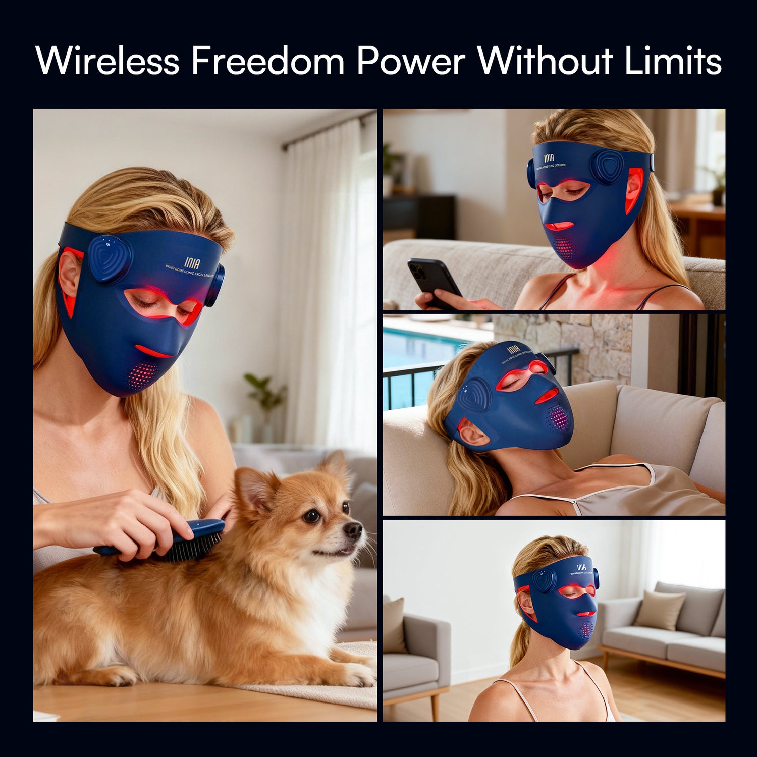 INIA GLOW 4D 940nm Dual NIR Wireless LED Mask