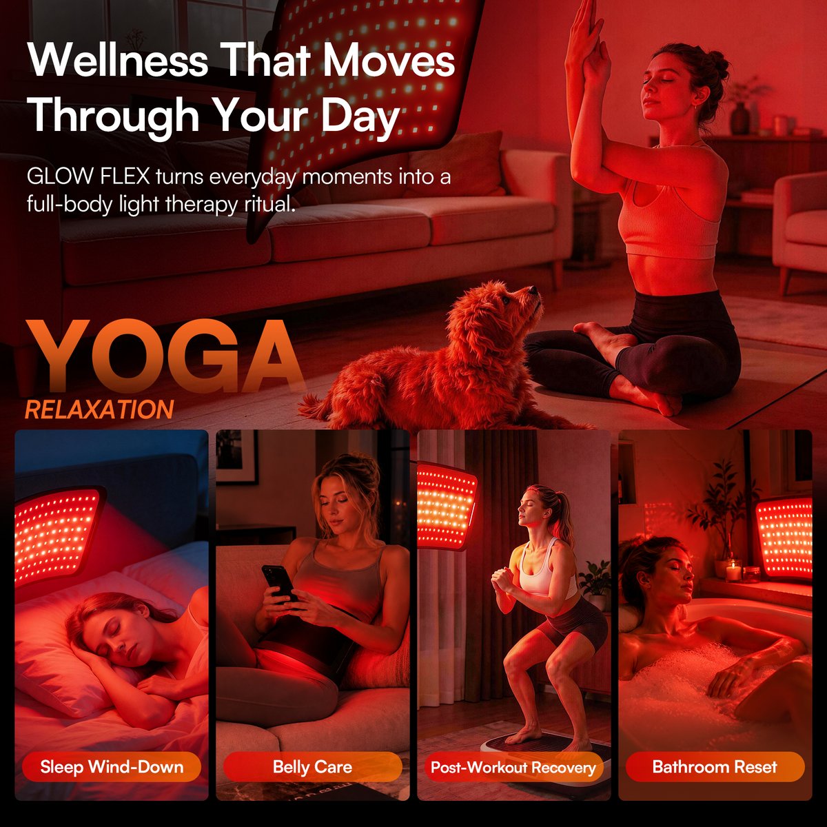 Red-light daily wellness routine