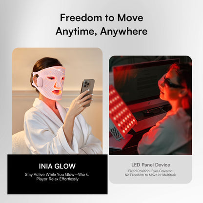 INIA GLOW Wireless Red Light Therapy Mask