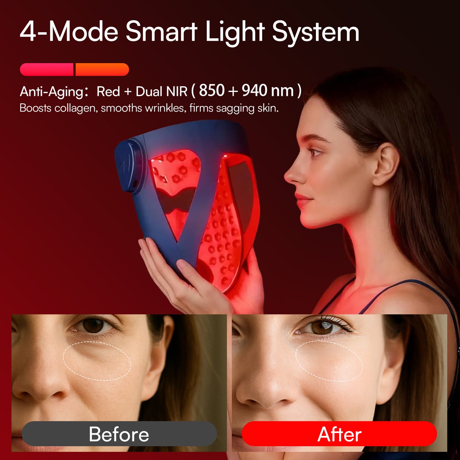 INIA GLOW 4D 940nm Dual NIR Wireless LED Mask