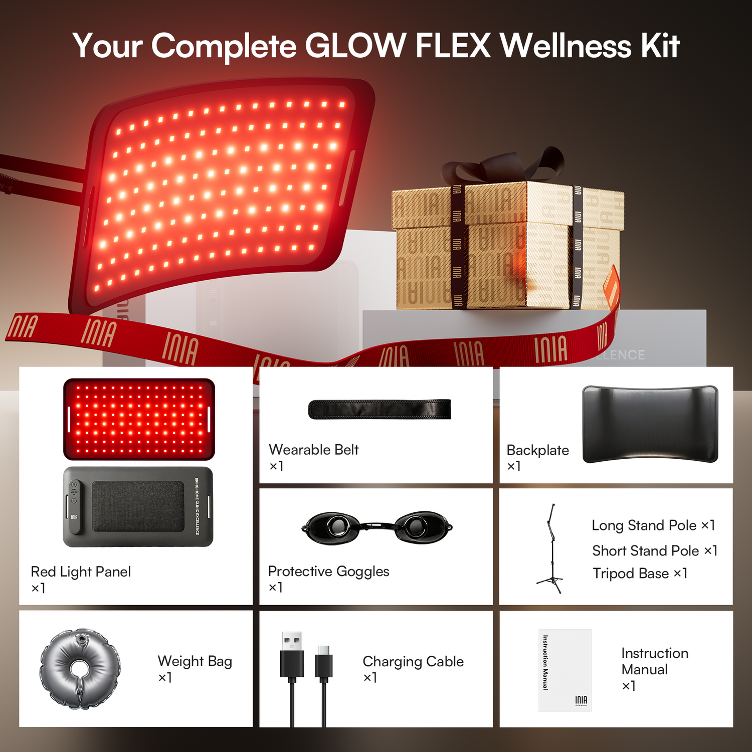 INIA GLOW FLEX Deep-NIR Red Light Panel