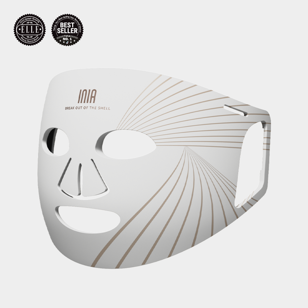 INIA GLOW Red Light Therapy Mask - best-selling skincare device for overall skin health.