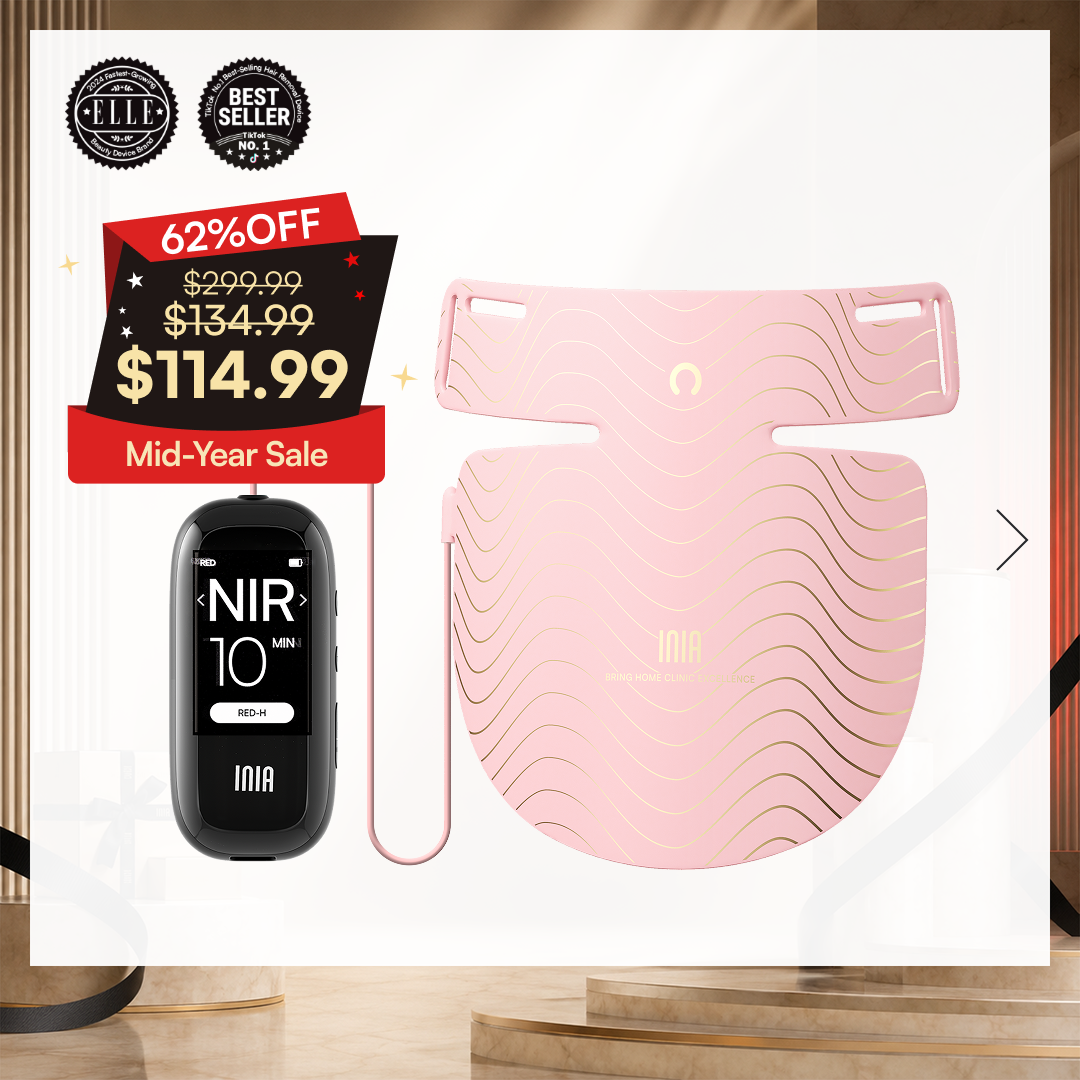 INIA GLOW Neck &amp; Chest Red Light Therapy