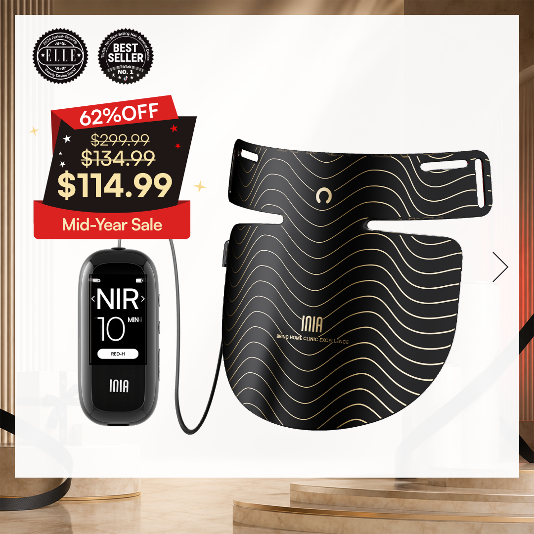 INIA GLOW Neck &amp; Chest Red Light Therapy