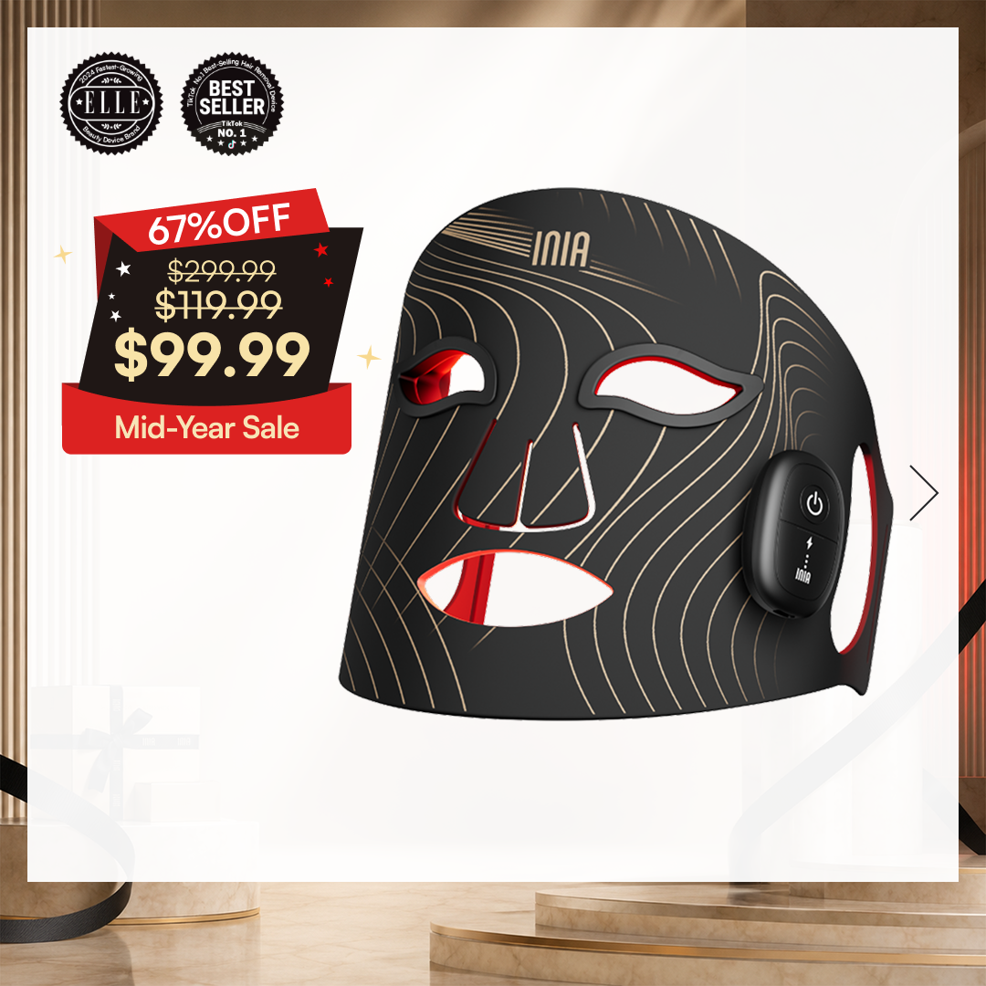 INIA GLOW Wireless Red Light Therapy Mask