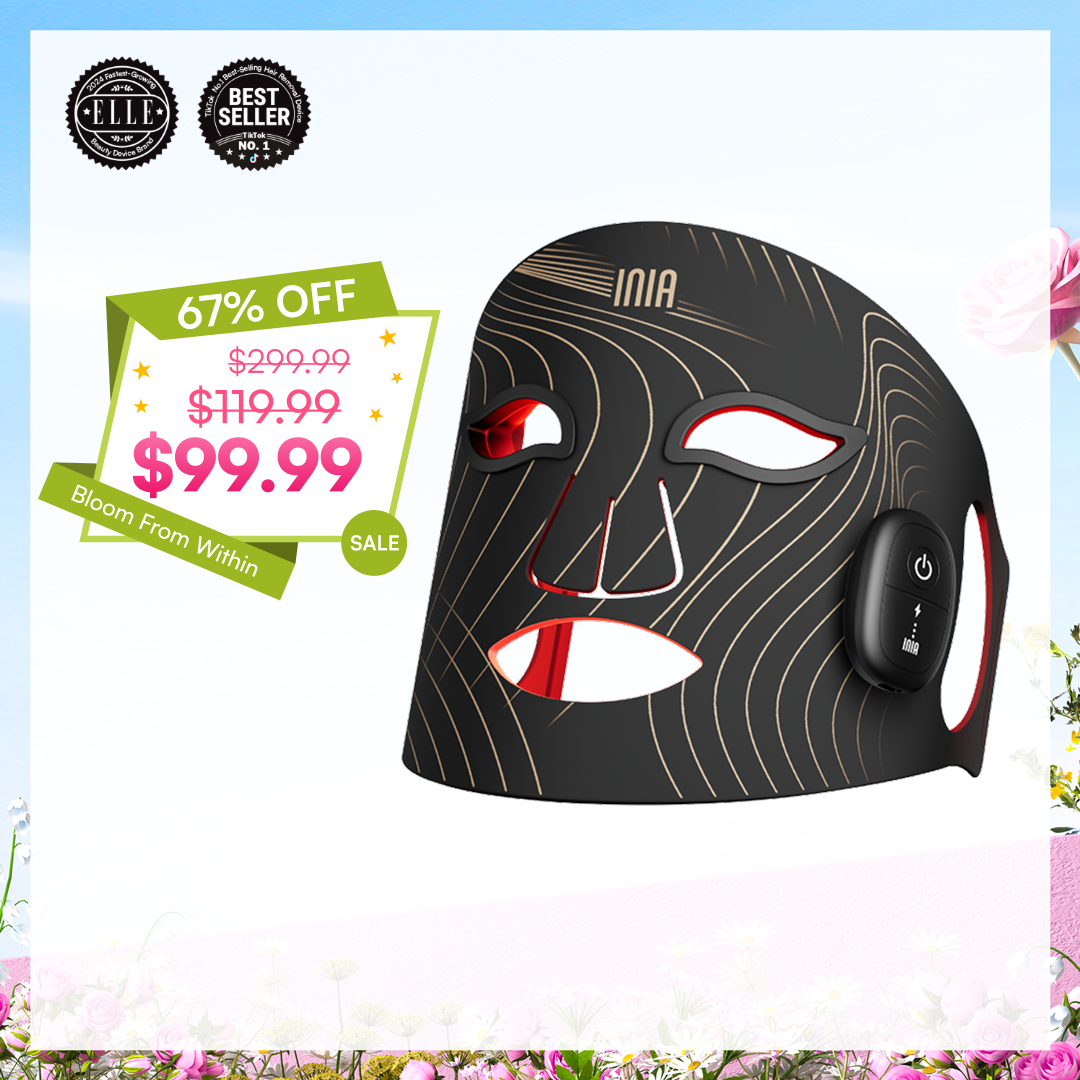INIA GLOW Wireless Red Light Therapy Mask