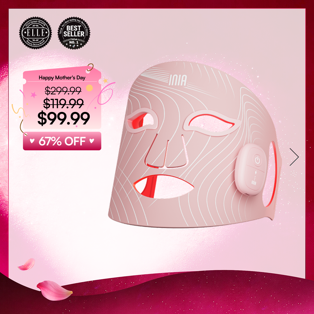 INIA GLOW Wireless Red Light Therapy Mask