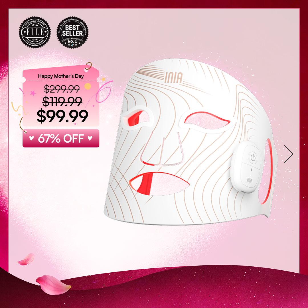INIA GLOW Wireless Red Light Therapy Mask