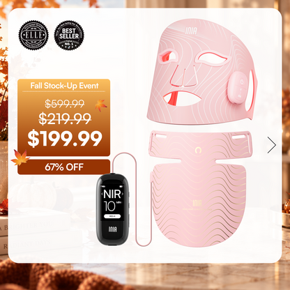 INIA Red Light Therapy Set for Face, Neck, and Chest