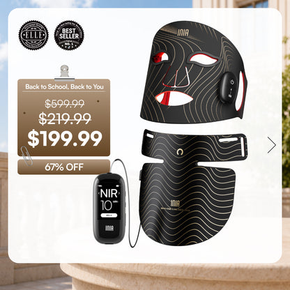 INIA Red Light Therapy Set for Face, Neck, and Chest