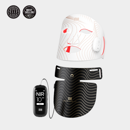 Kit de terapia de luz roja INIA para rostro, cuello y escote