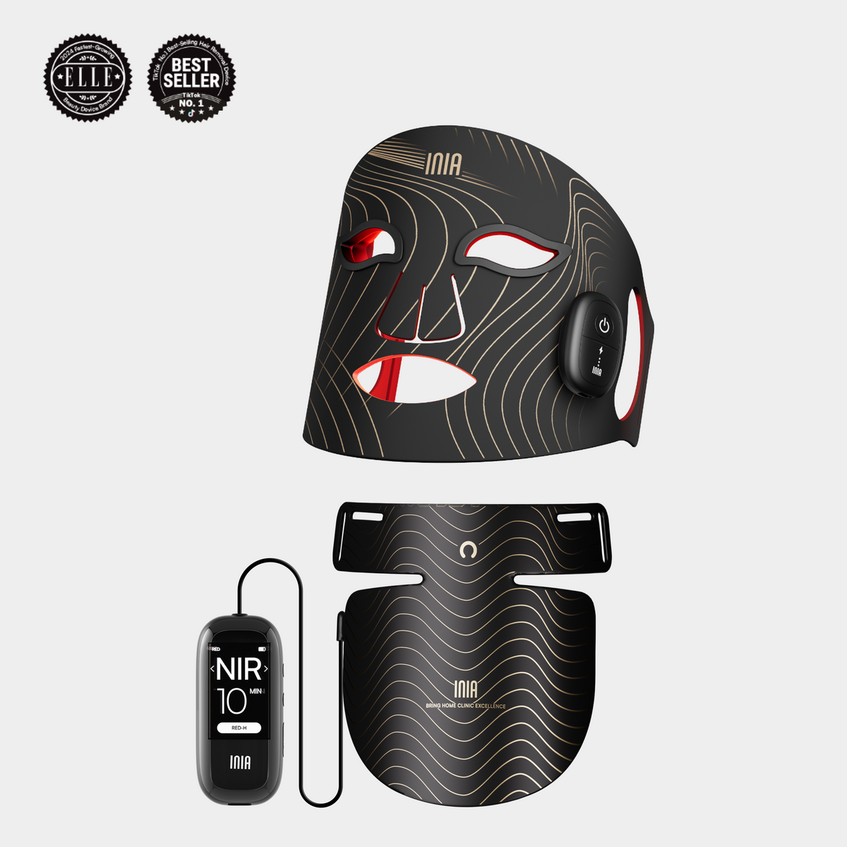 INIA GLOW Wireless Red Light Therapy Mask