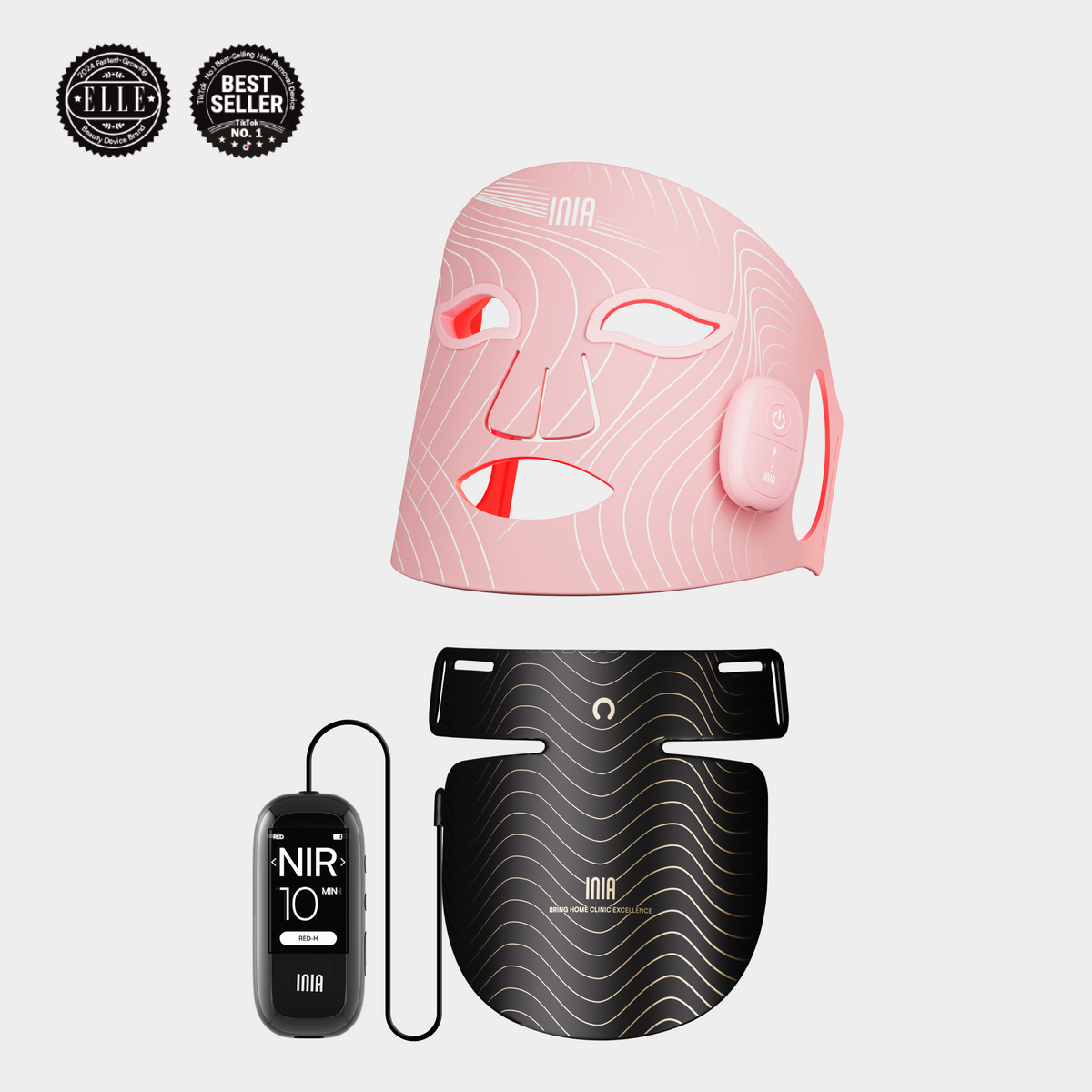 INIA GLOW Wireless Red Light Therapy Mask
