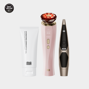 Pink / INIA Complete Contour & Eye Kit (Lift & Bright — Lift Facial Contours + Refresh Tired-Looking Eyes) / Blue