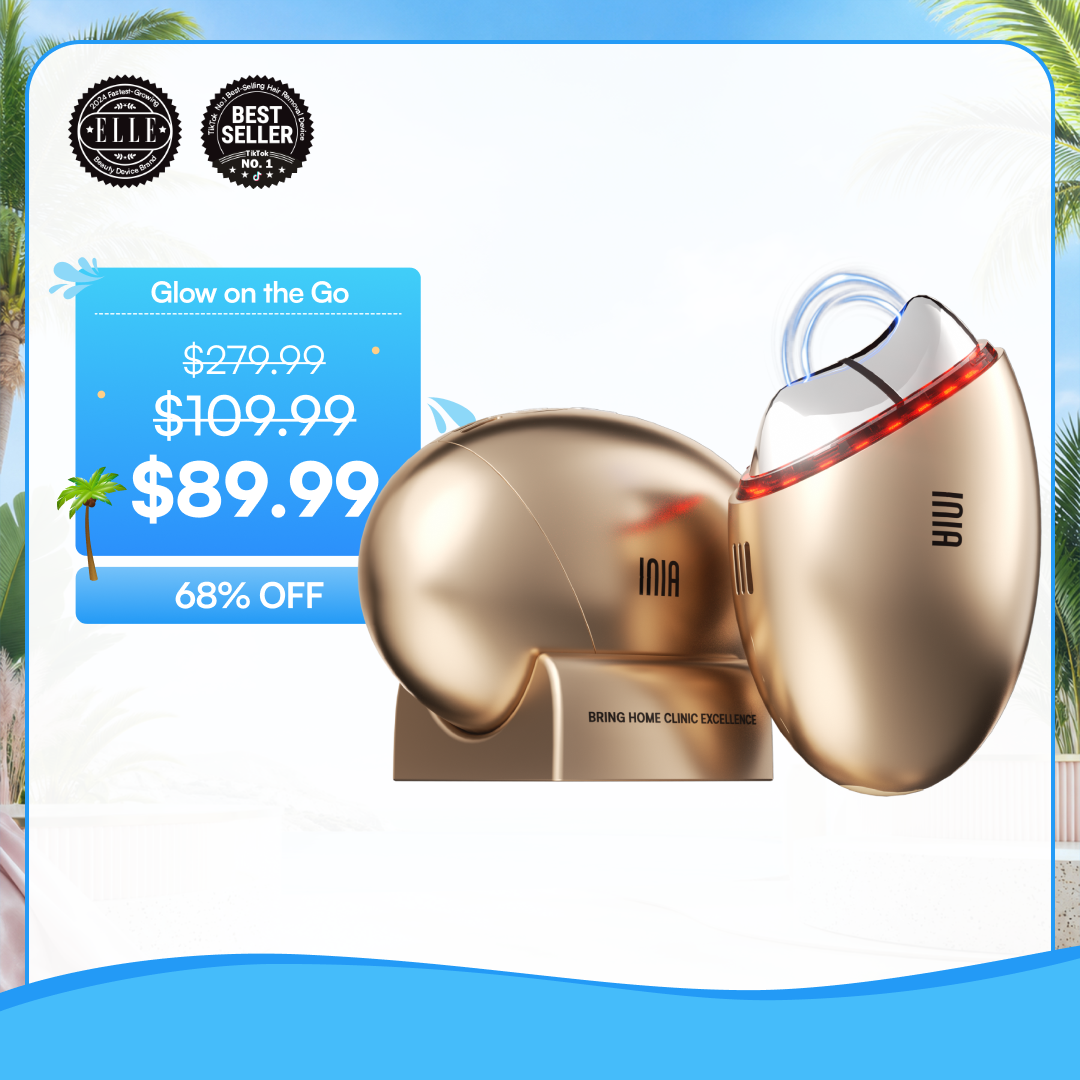 INIA GLACE Microcurrent Lymphatic Drainage Beauty Device