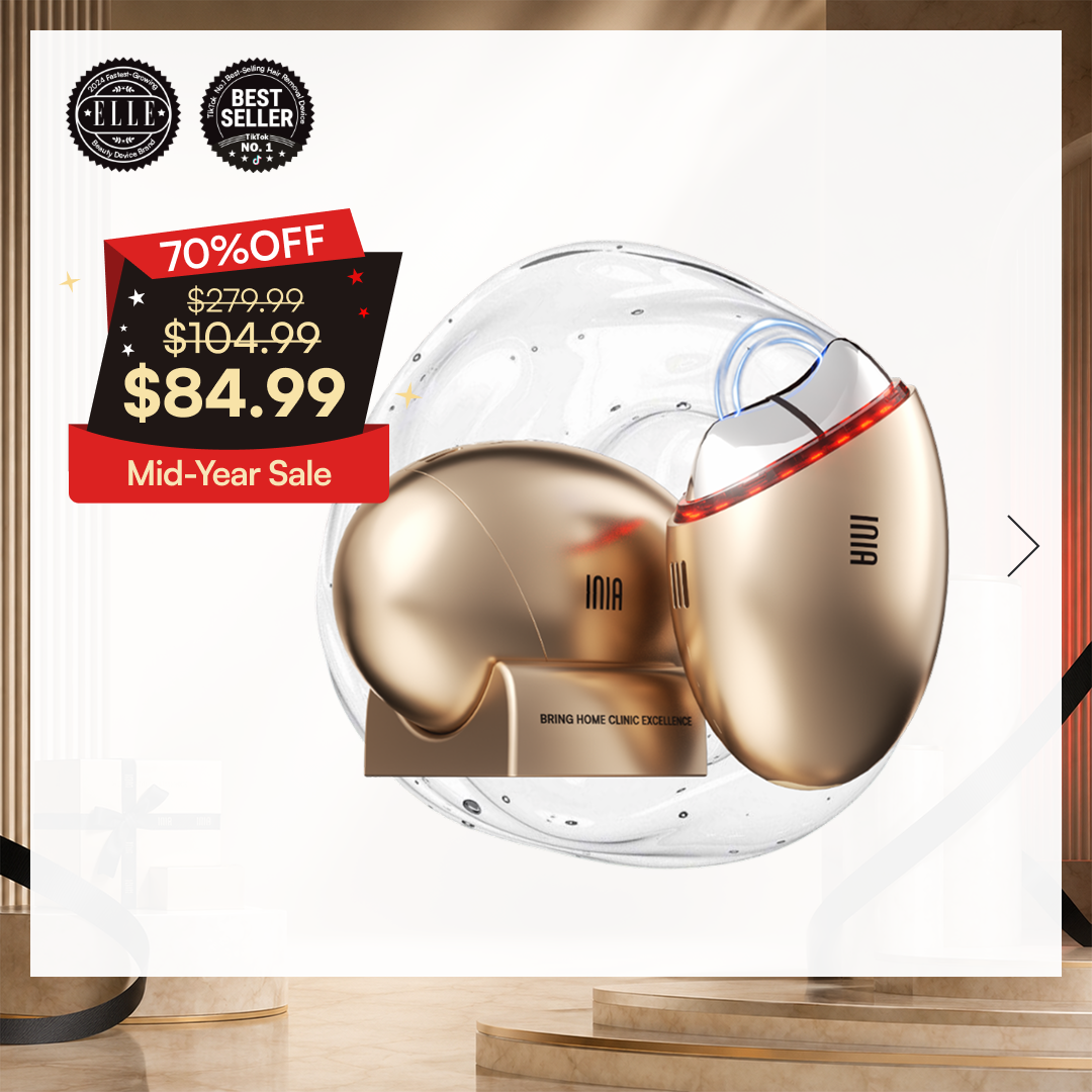 INIA GLACE Microcurrent Lymphatic Drainage Beauty Device