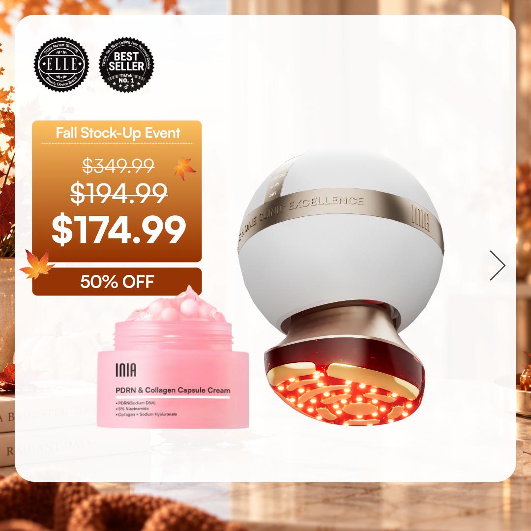 INIA SPHERA At-Home Clinical-Grade RF, EMS &amp; LED Rejuvenation Device