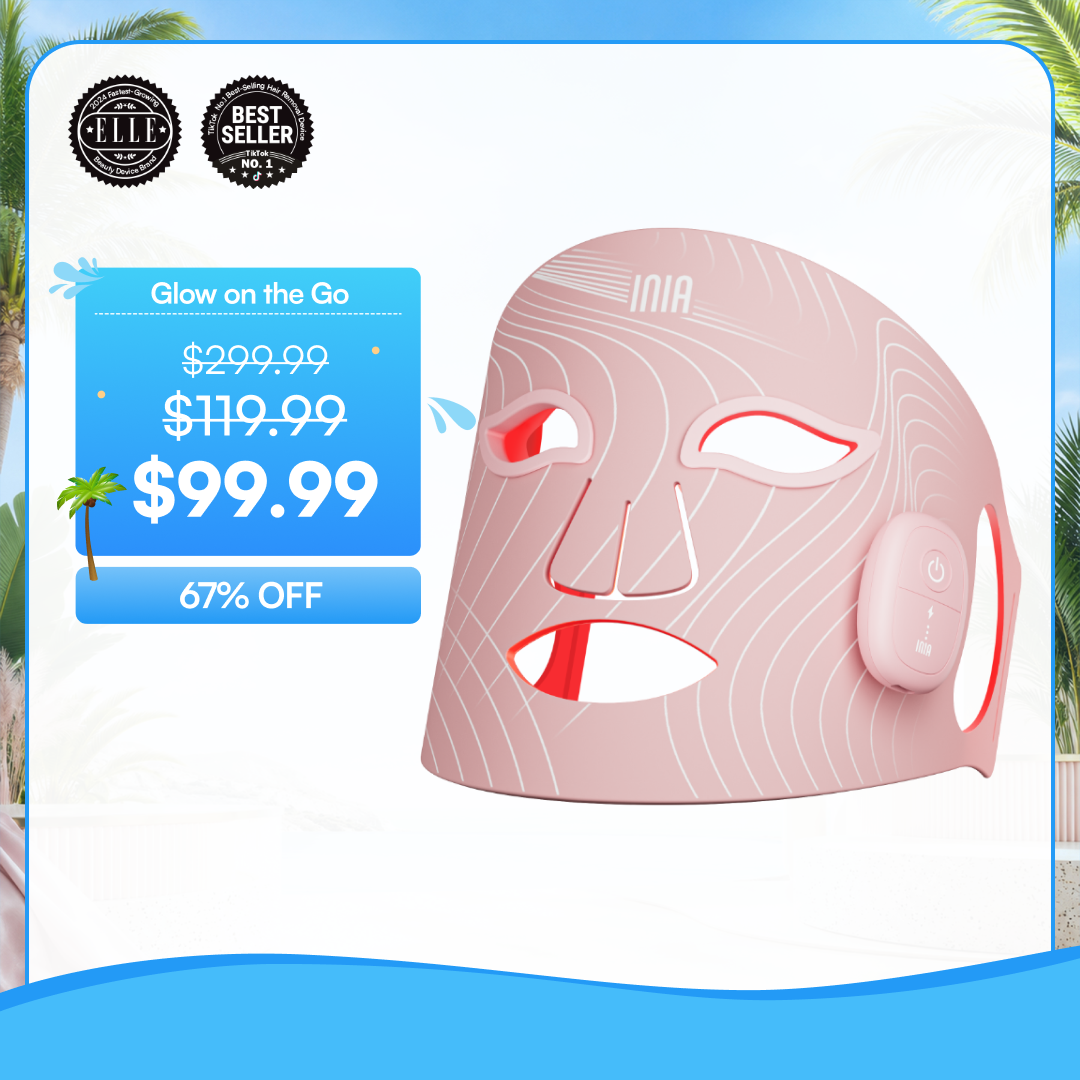 INIA GLOW Wireless Red Light Therapy Mask
