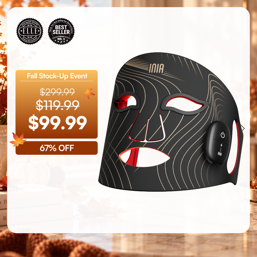 INIA GLOW Wireless Red Light Therapy Mask