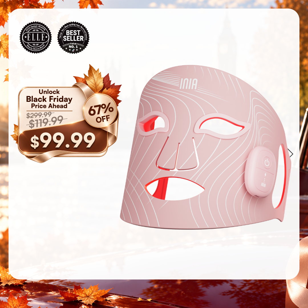 INIA GLOW Wireless Red Light Therapy Mask